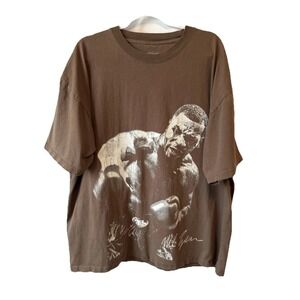 Mike Tyson Progress Oversized Boxy Graphic Crewneck T Shirt Men's 2X Boxing Gym